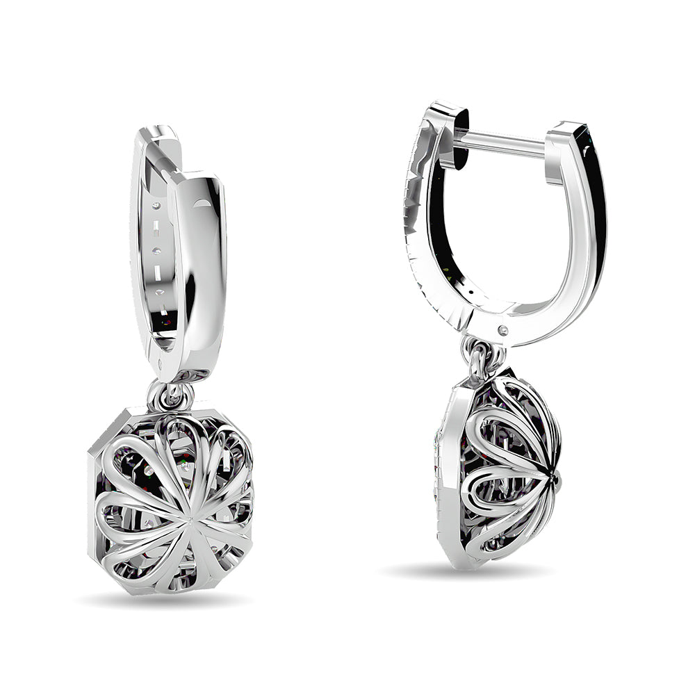 Diamond 3/4 Ct Tw Fashion Earrings In 14K White Gold