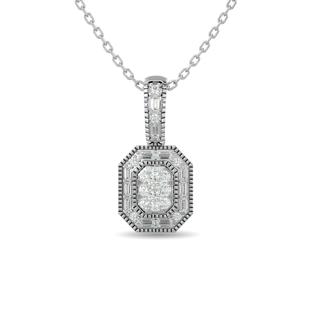 Diamond 1/2 Ct Tw Fashion Pendant In 14K White Gold