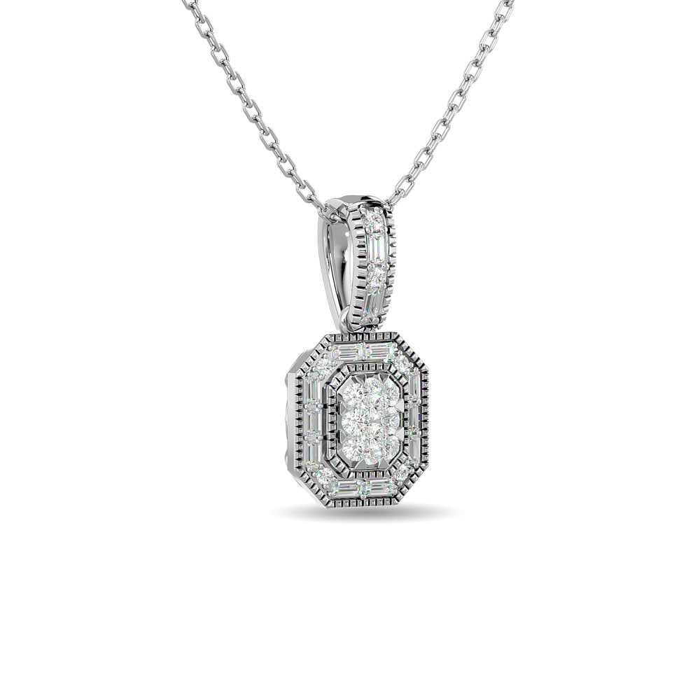 Diamond 1/2 Ct Tw Fashion Pendant In 14K White Gold