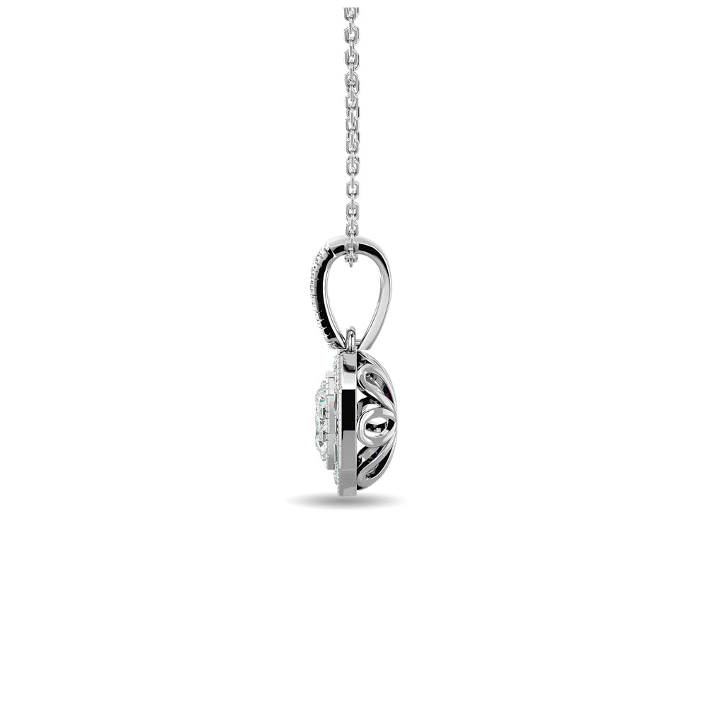 Diamond 1/2 Ct Tw Fashion Pendant In 14K White Gold