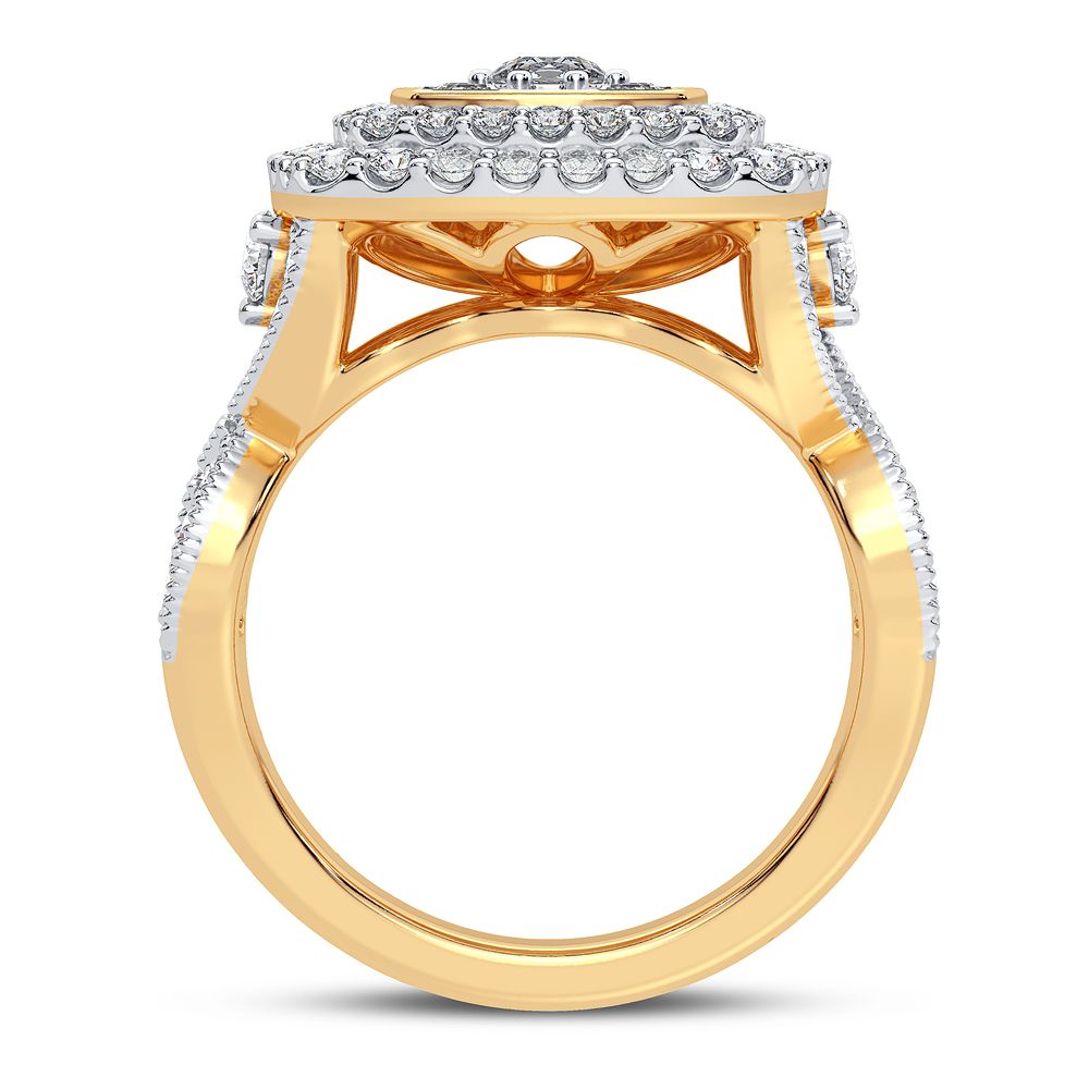 14K Yellow Gold Exquisite 1.50Ct Diamond Ring