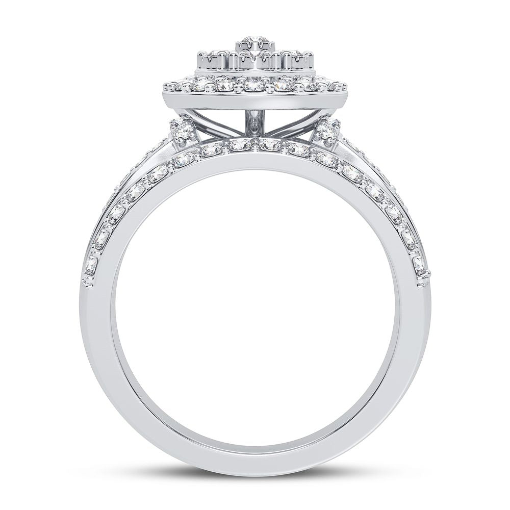 10K White Gold Beautiful 1.00Ct Diamond Ring