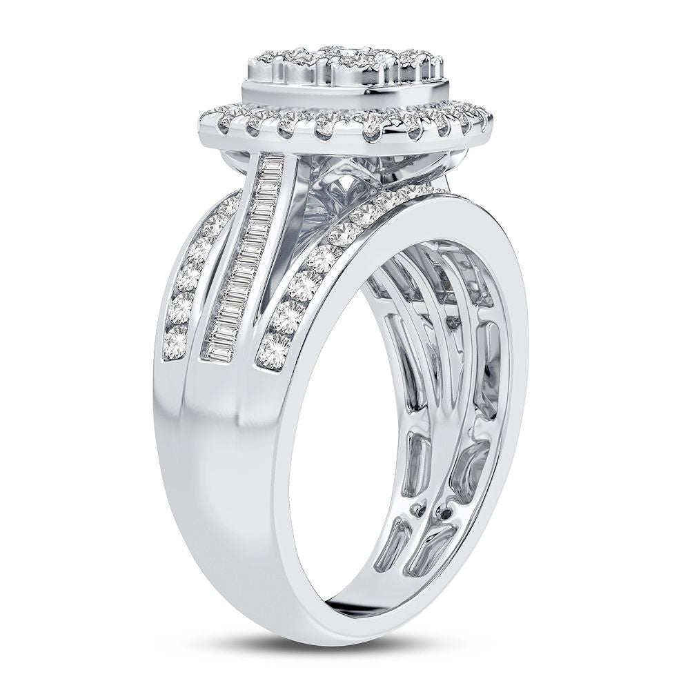 10K White Gold Elegant 1.00Ct Diamond Ring