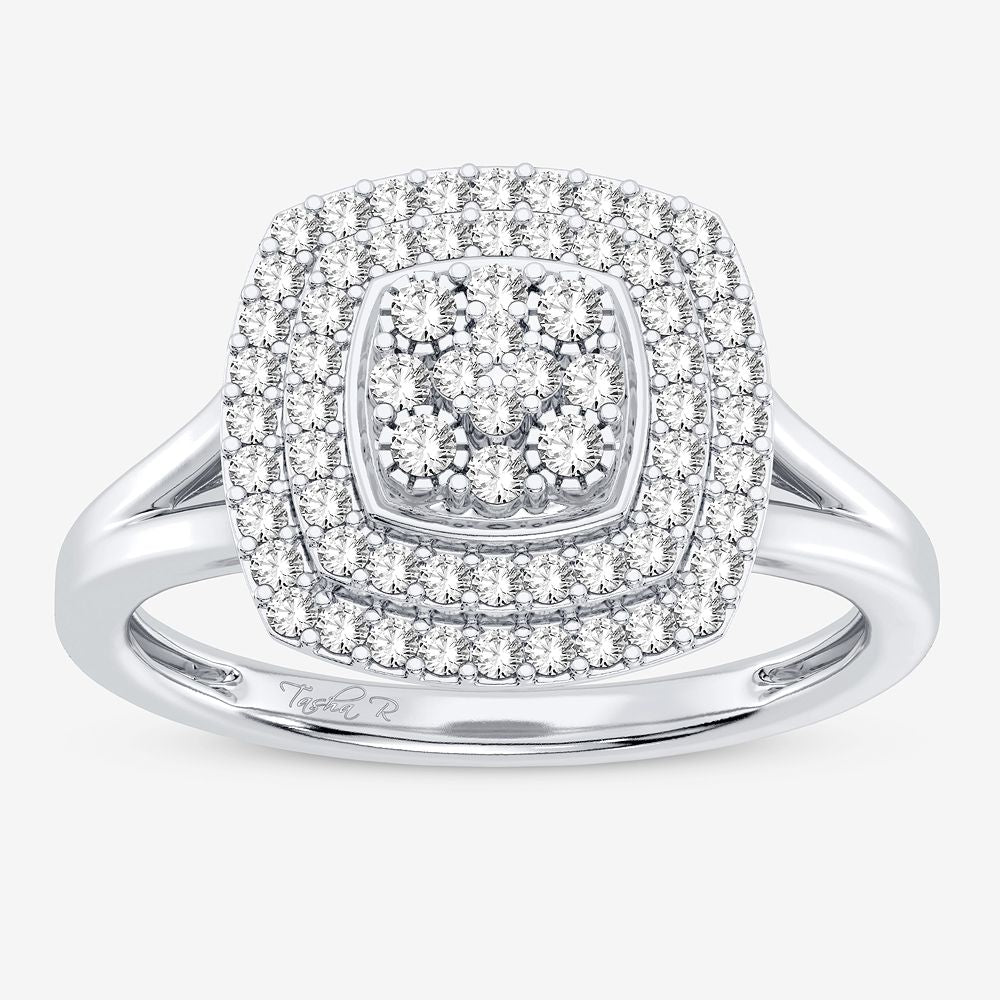10K White Gold Magnifcnet 0.28Ct Diamond Ring