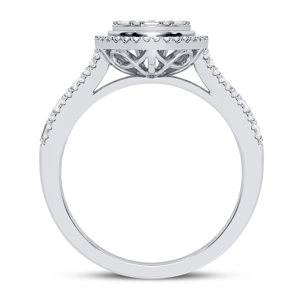 10K White Gold Dazzling 0.33Ct Diamond Ring