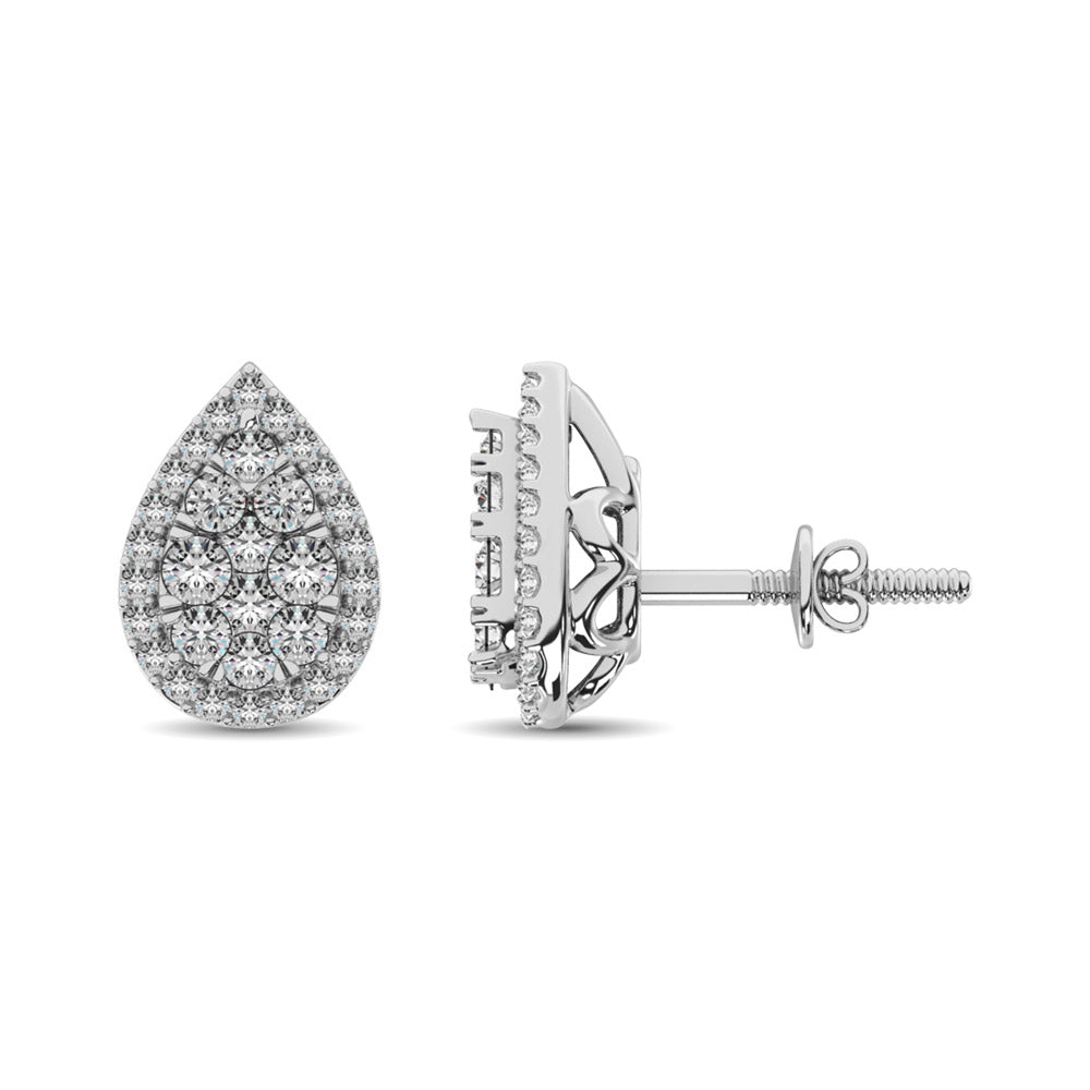 Diamond 3/4 Ct Tw Pear Shape Fashion Earrings In 14K White Gold