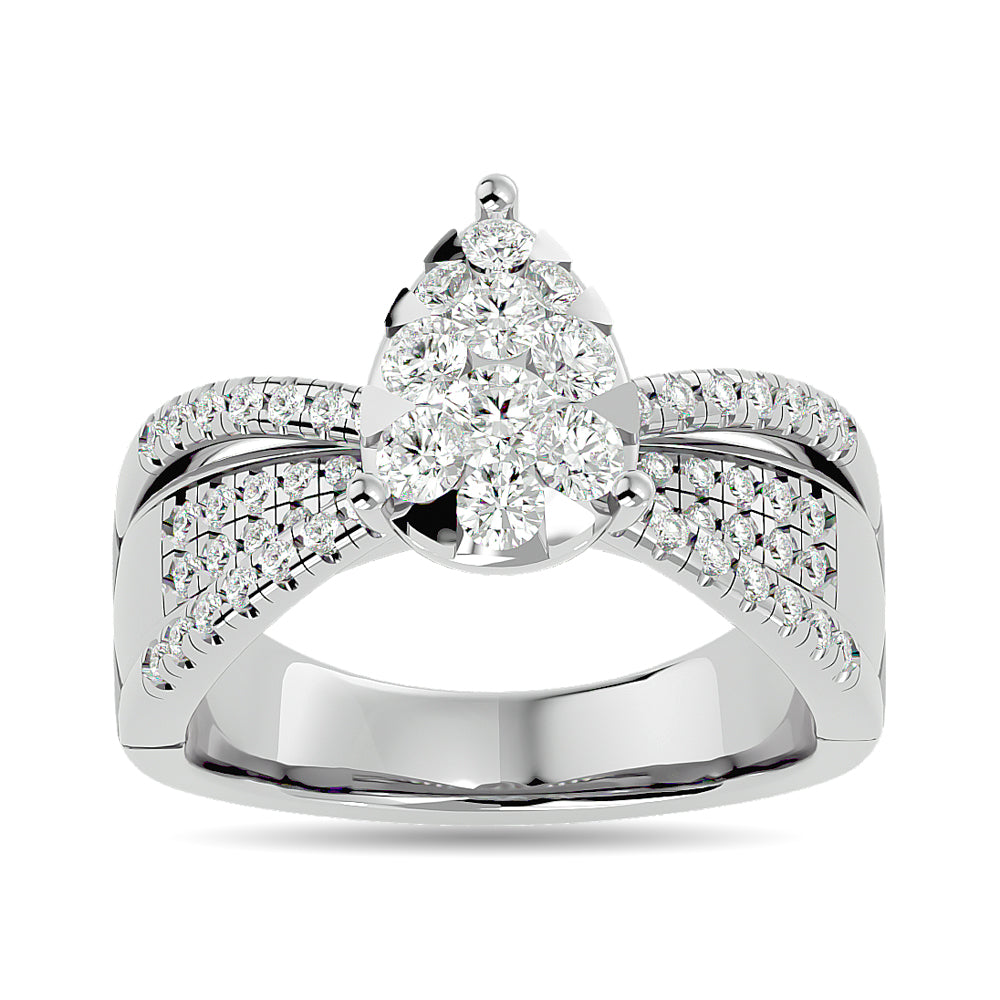 Diamond 1 Ct Tw Engagement Ring In 14K White Gold