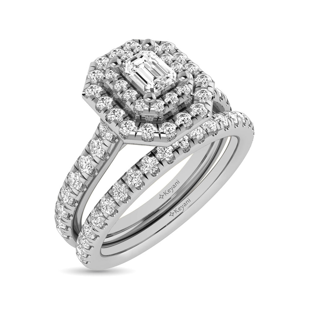 14Kt White Gold 1Ct.Tw. Diamond Keyani Bridal Ring
