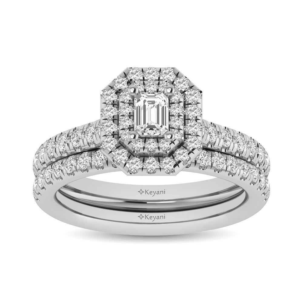 14KT White Gold 1Ct.Tw. Diamond keyani Bridal Ring