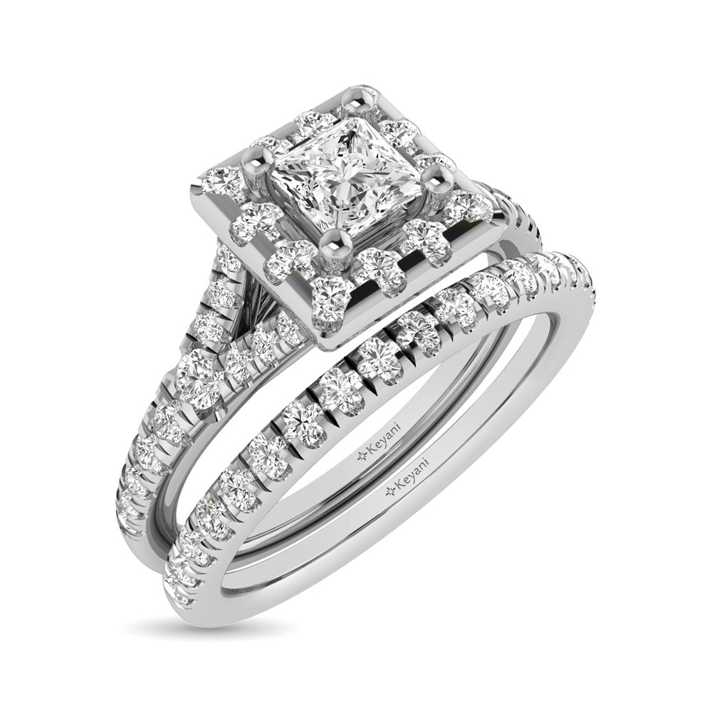 14Kt White Gold 1Ct.Tw. Diamond Keyani Bridal Ring