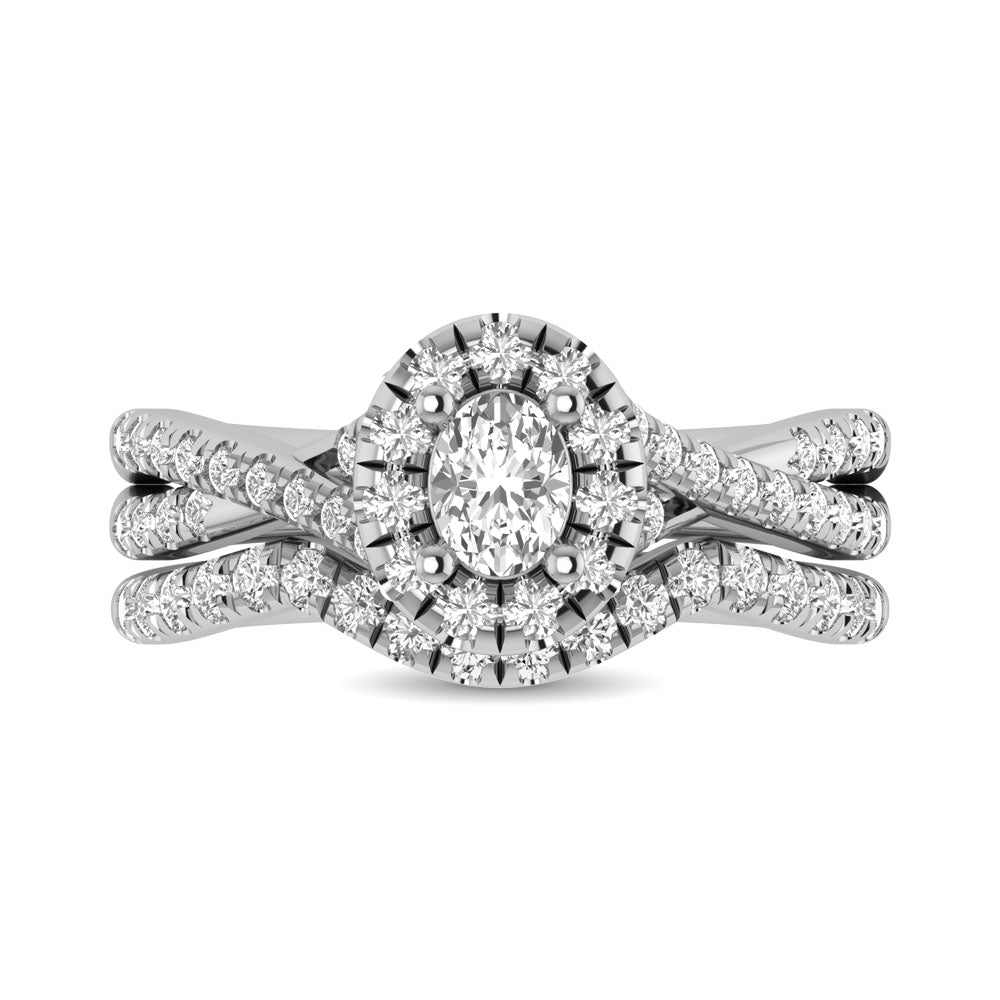 14KT White Gold 1Ct.Tw. Diamond keyani Bridal Ring