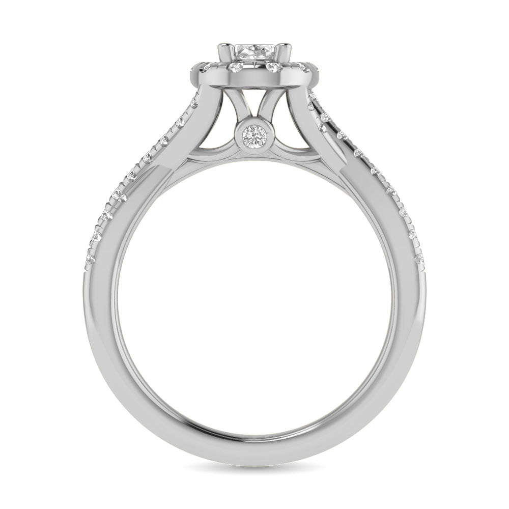 14Kt White Gold 1Ct.Tw. Diamond Keyani Bridal Ring