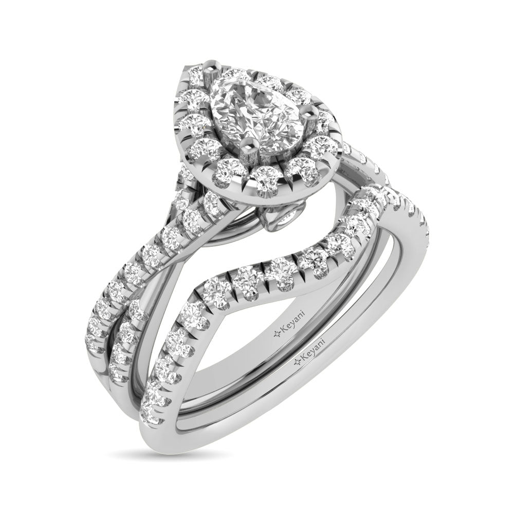14Kt White Gold 1Ct.Tw. Diamond Keyani Bridal Ring