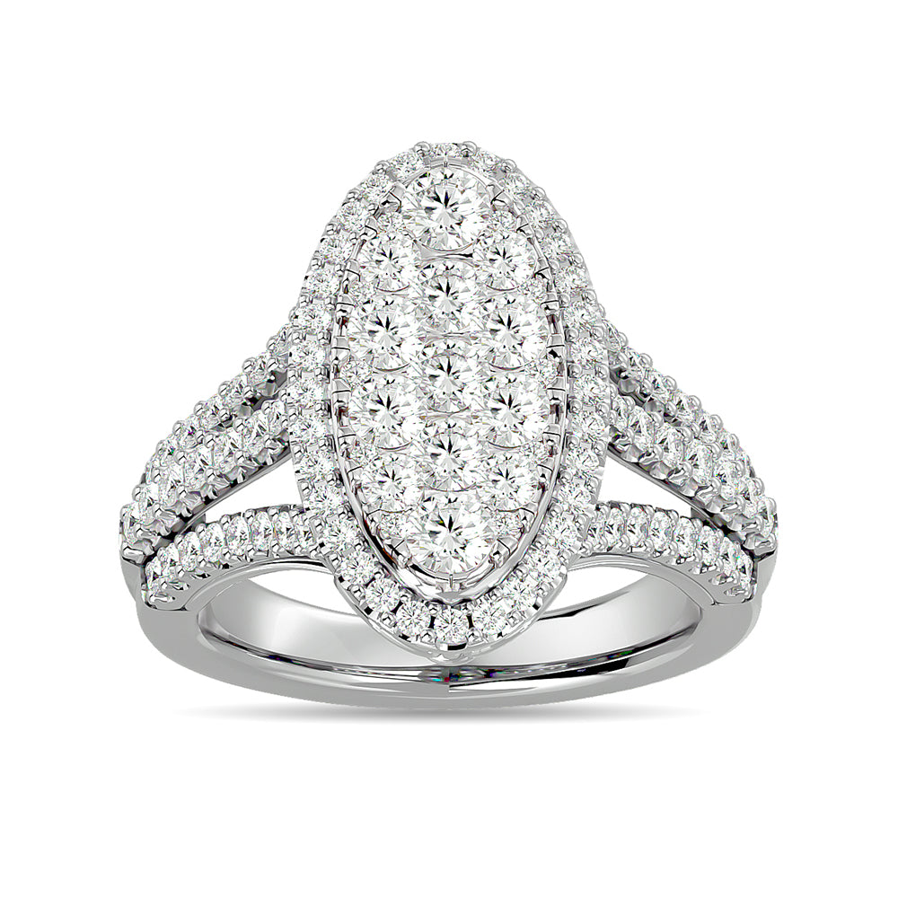 Diamond 2 Ct Tw Engagement Ring In 14K White Gold