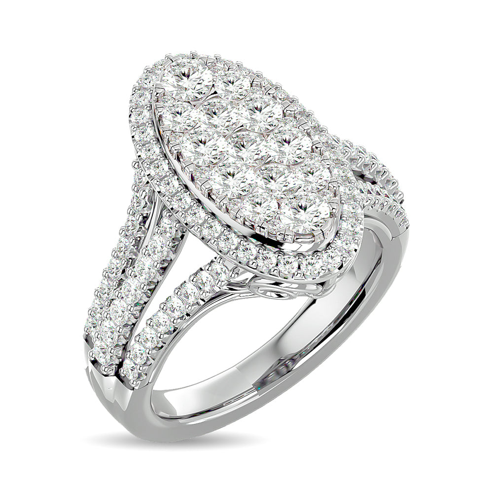 Diamond 2 Ct Tw Engagement Ring In 14K White Gold