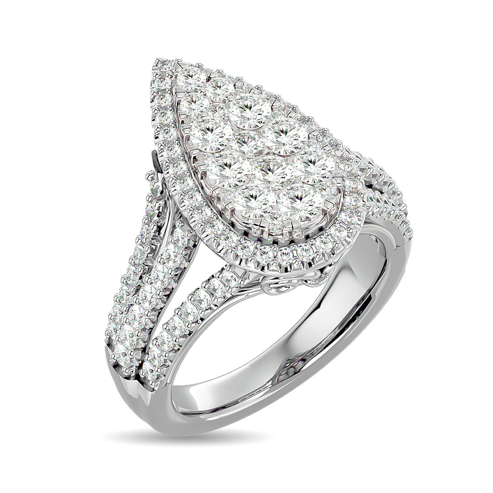 Diamond 2 Ct Tw Engagement Ring In 14K White Gold