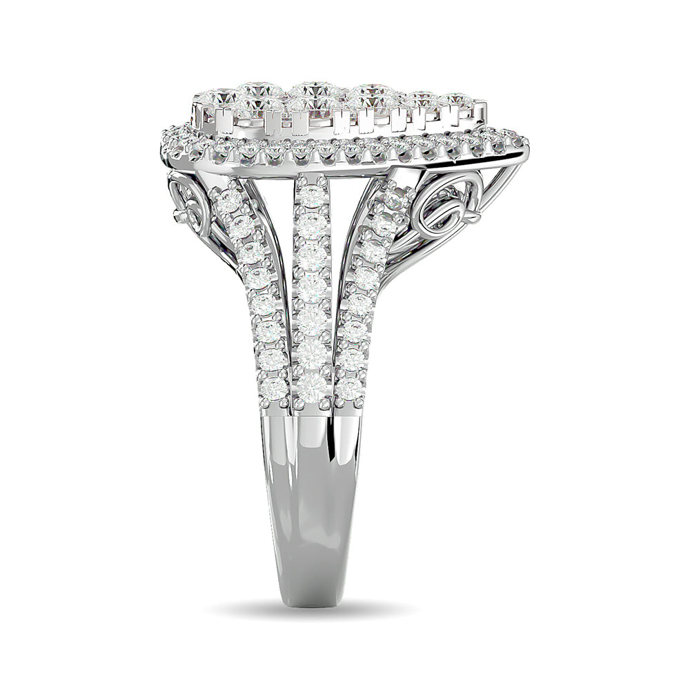 Diamond 2 Ct Tw Engagement Ring In 14K White Gold