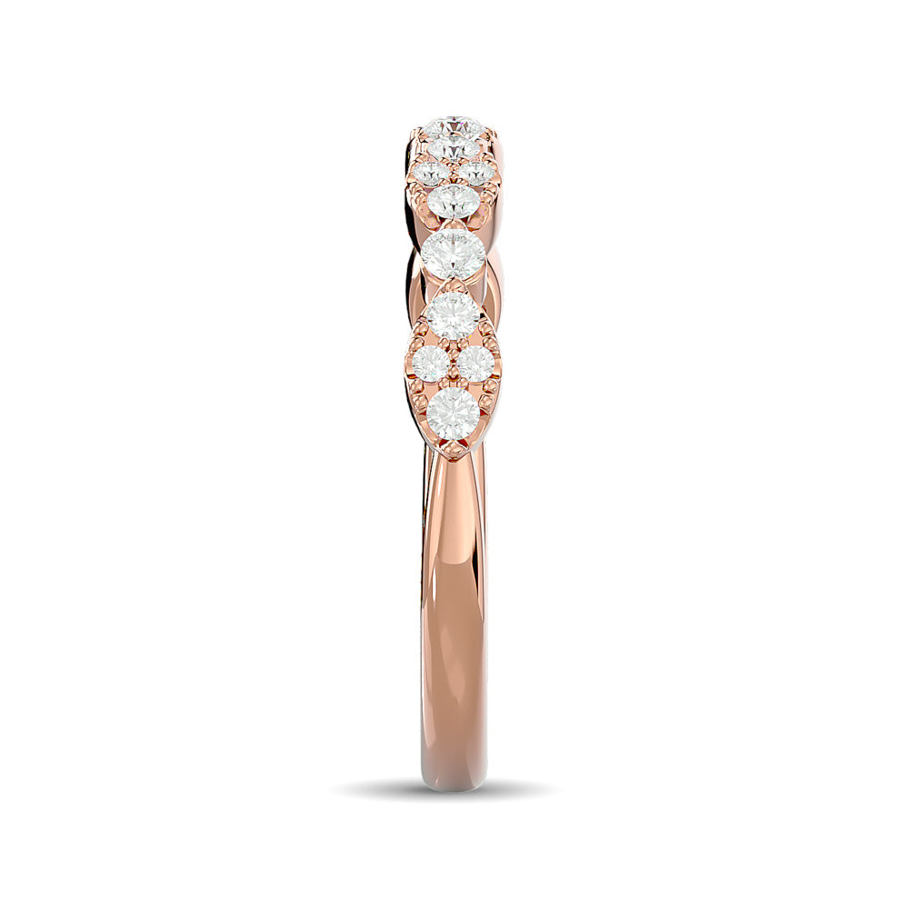 Diamond 1/3 Ct Tw Band In 14K Rose Gold