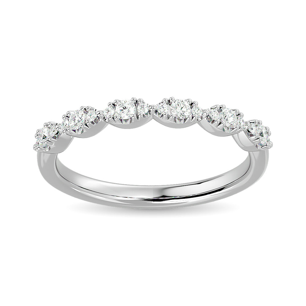 Diamond Wedding Band 1/5 Ct Tw In 14K White Gold