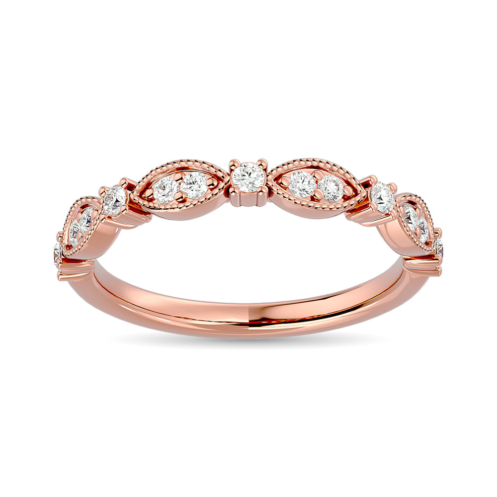 Diamond 1/4 Ct.Tw. Stackable Band In 14K Rose Gold