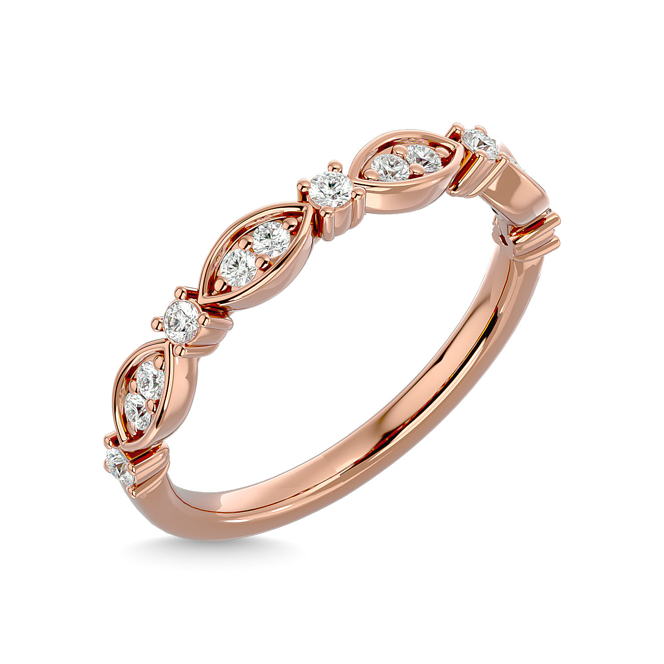 Diamond 1/4 Ct.Tw. Stackable Band In 14K Rose Gold