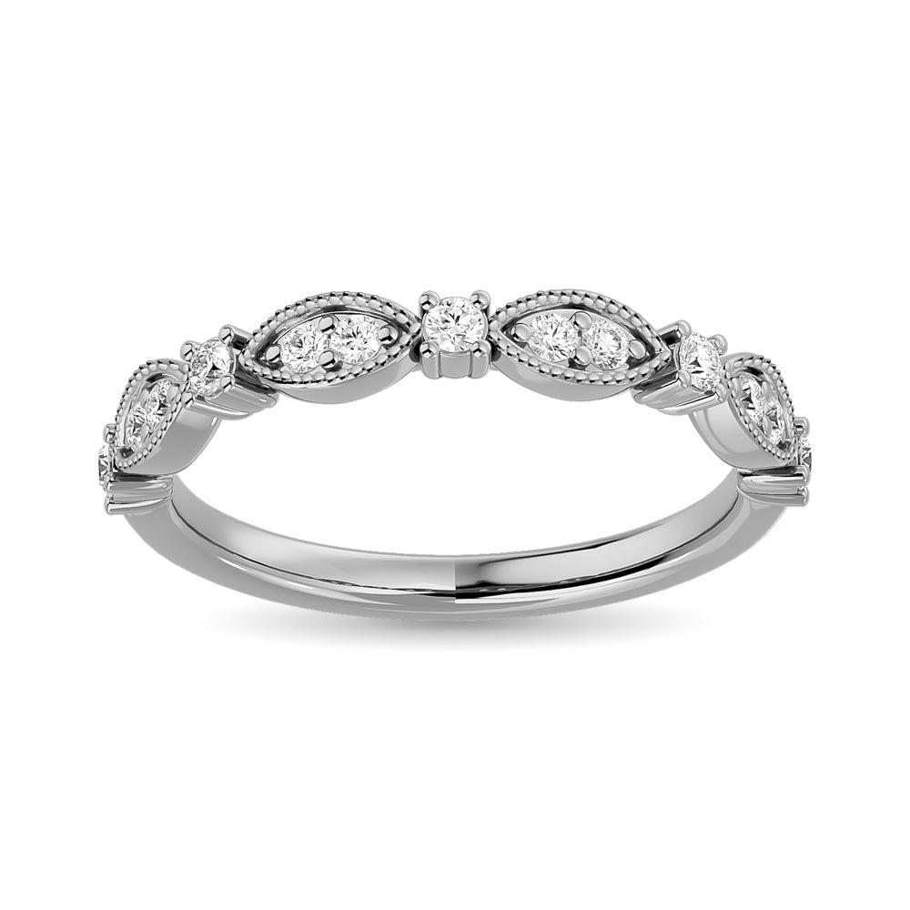 Diamond 1/4 Ct.Tw. Stackable Band In 14K White Gold