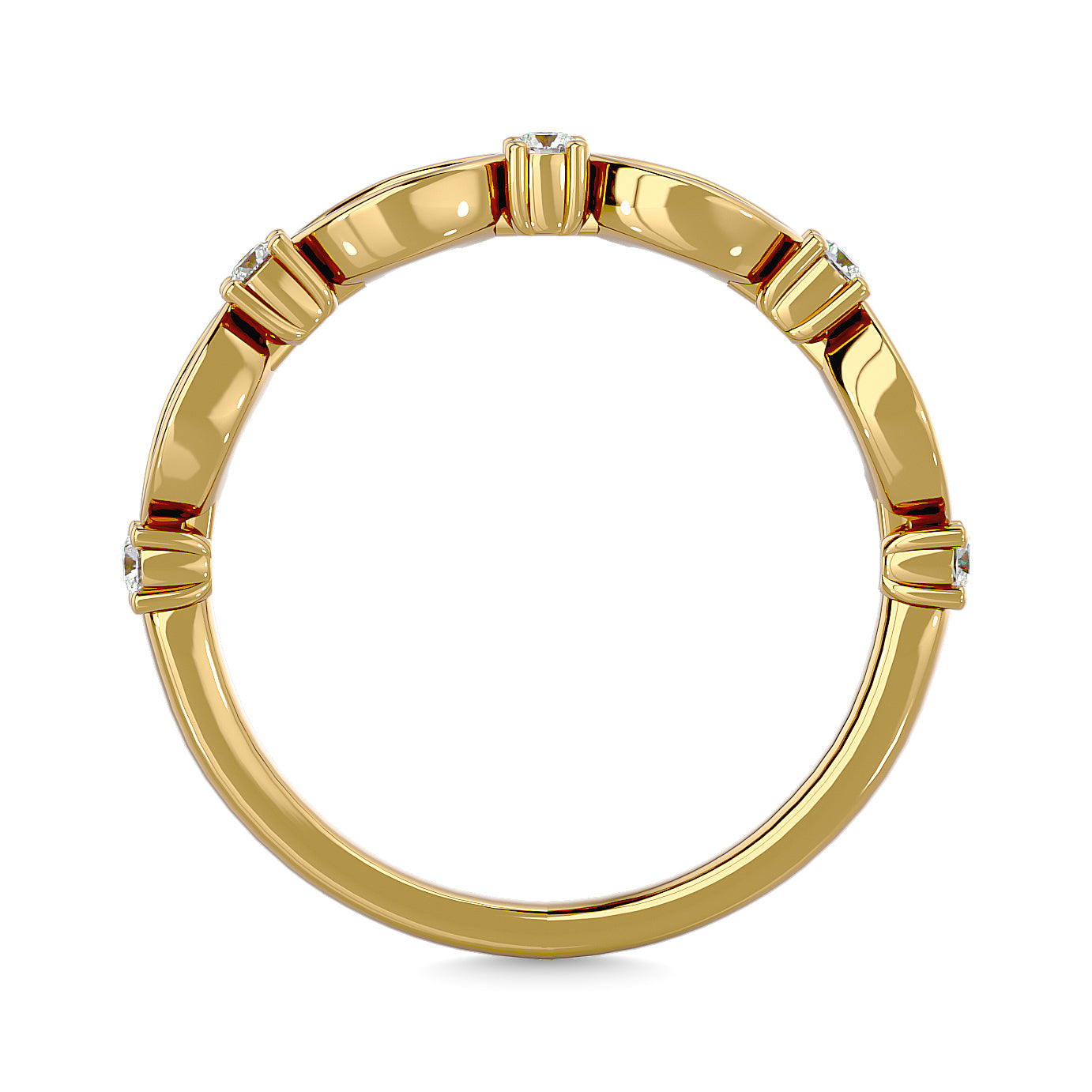 Diamond 1/4 Ct.Tw. Stackable Band in 14K Yellow Gold