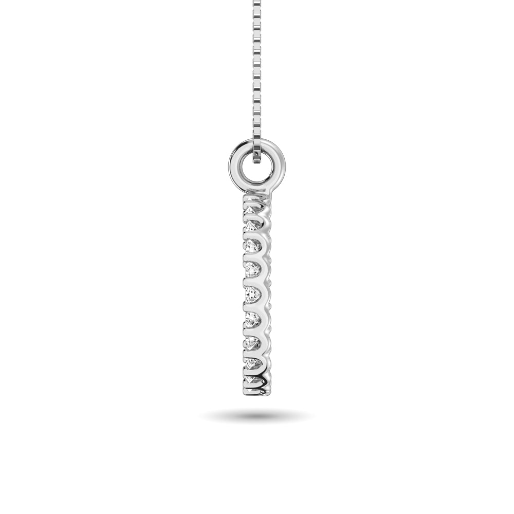 Diamond Circle Pendant 1/4 Ct Tw In 14K White Gold