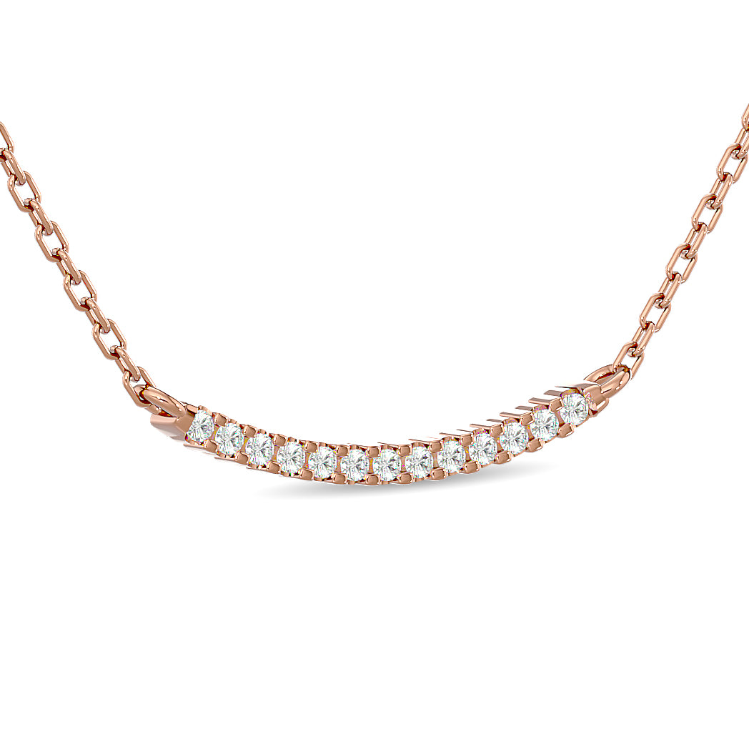 Diamond 1/6 Ct Tw Fashion Necklace In 10K Rose Gold