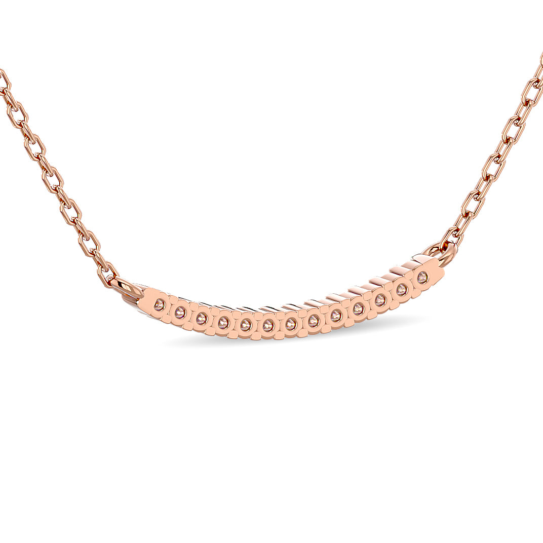 Diamond 1/6 ct tw Fashion Necklace in 10K Rose Gold