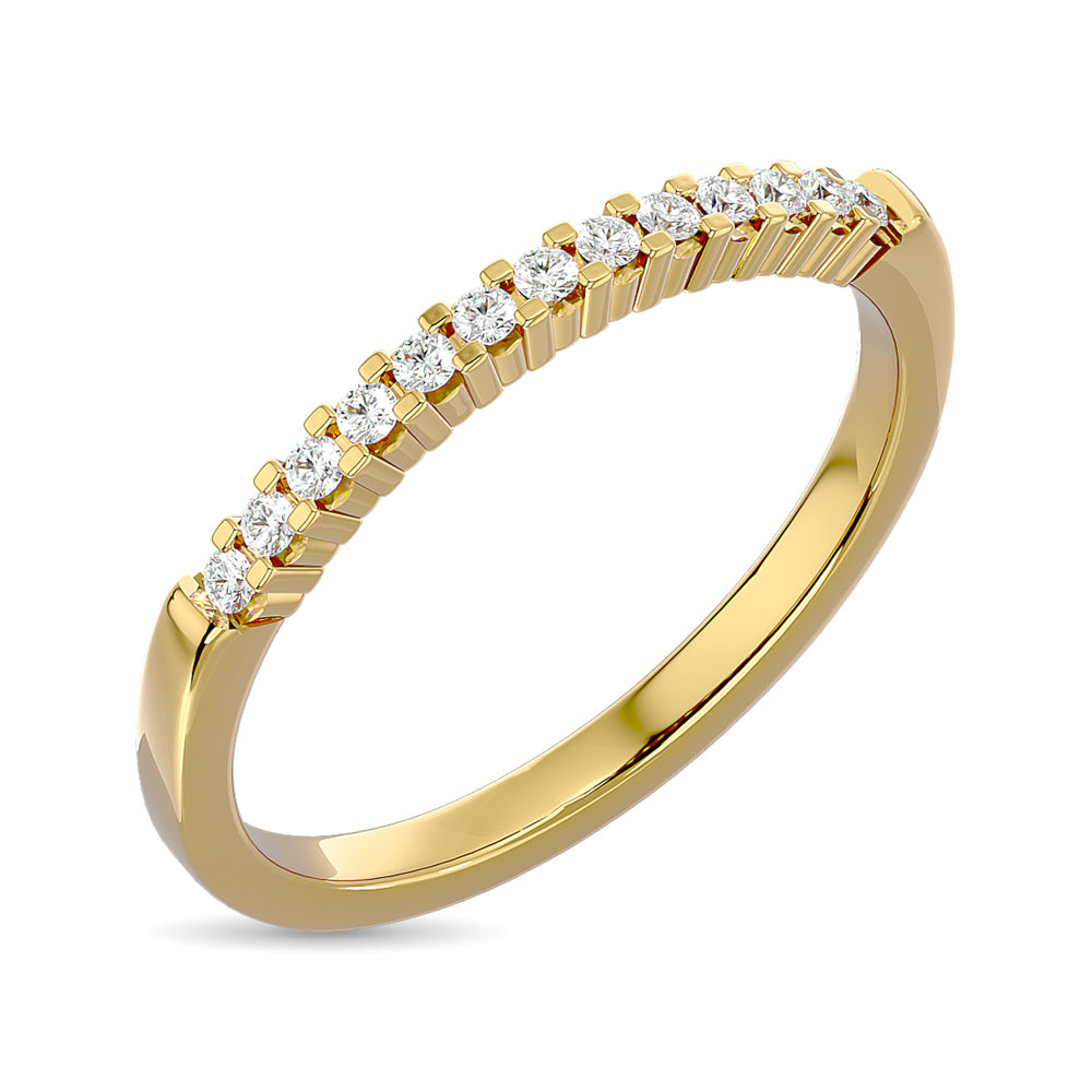 Diamond Wedding Band 1/6 Ct Tw In 10K Yellow Gold