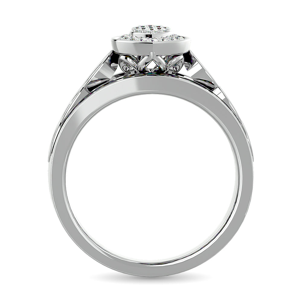 Diamond Engagement Ring 1/2 Ct Tw In 10K White Gold