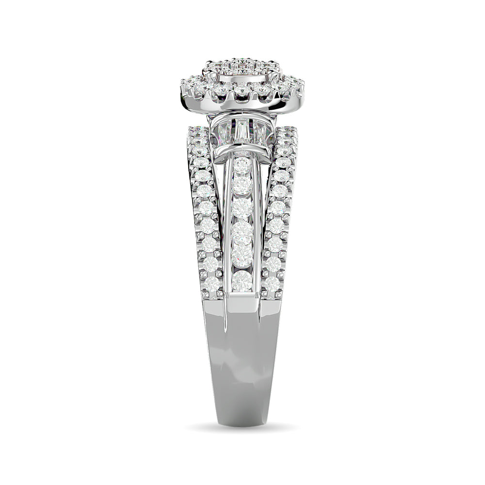 Diamond Engagement Ring 3/4 Ct Tw In 10K White Gold