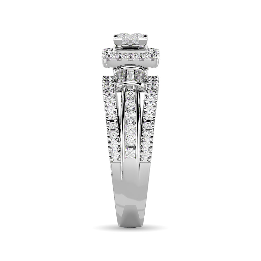 Diamond Engagement Ring 3/4 ct tw in 10K White Gold