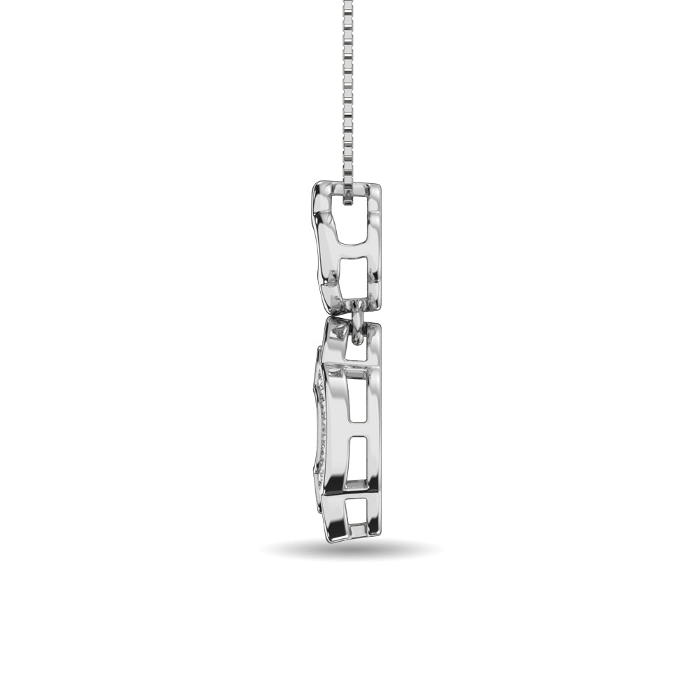 Diamond Fashion Pendant 1/20 Ct Tw In Sterling Silver