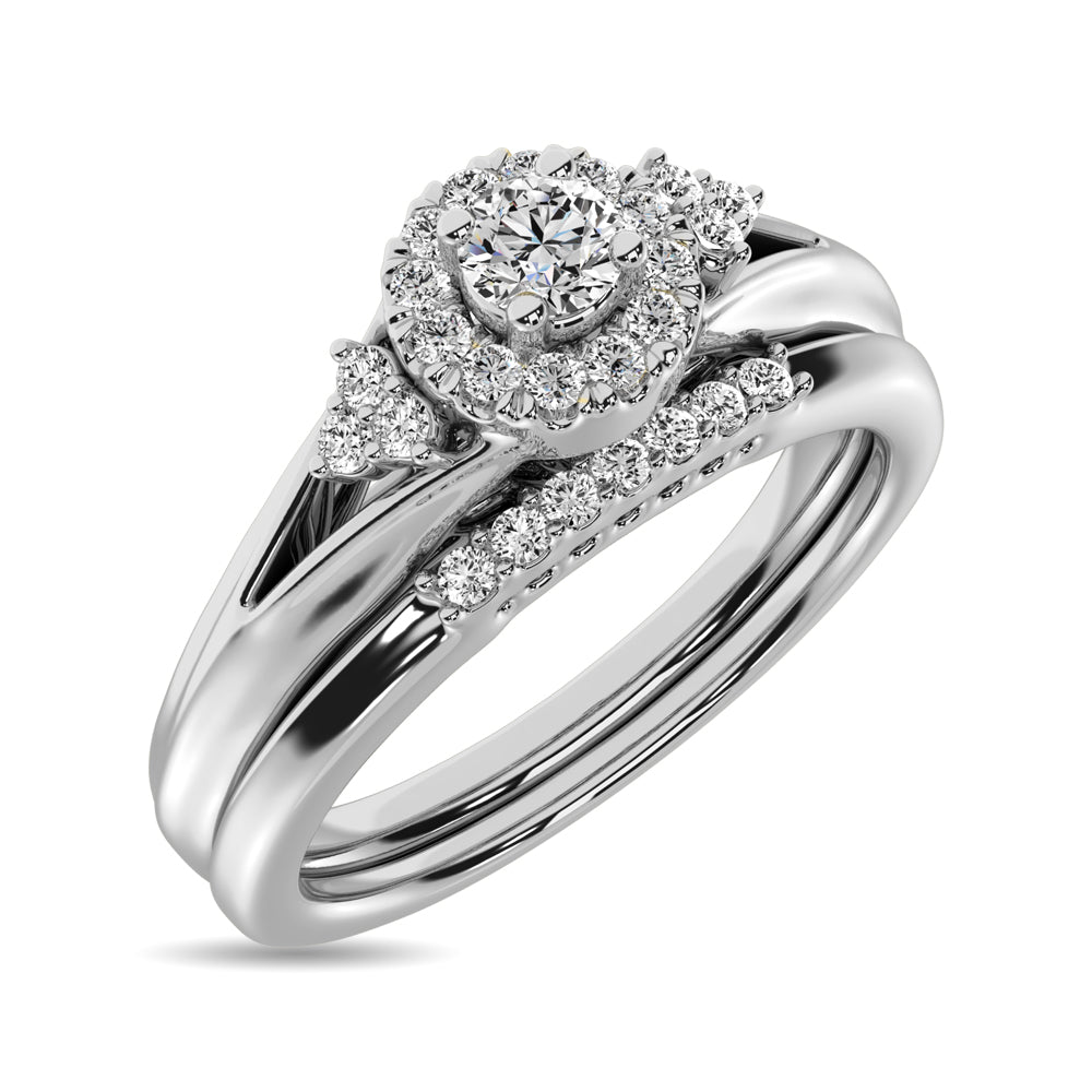 Diamond Bridal Ring 1/4 ct tw in Round-cut 10K White Gold
