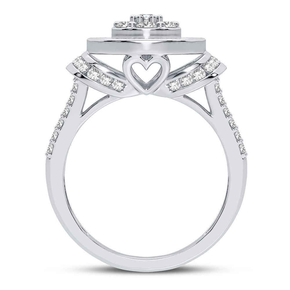 10K White Gold Dazzling 1.00Ct Diamond Ring