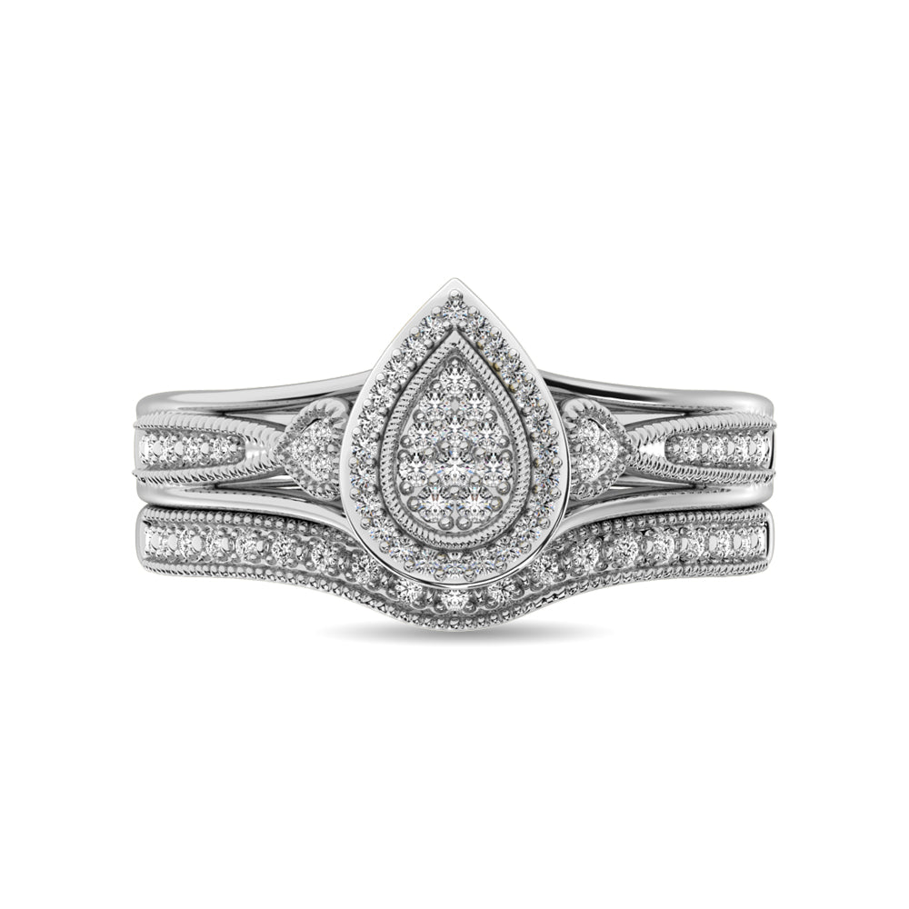 Diamond Bridal Ring 1/6 Ct Tw In Round-Cut 10K In White Gold