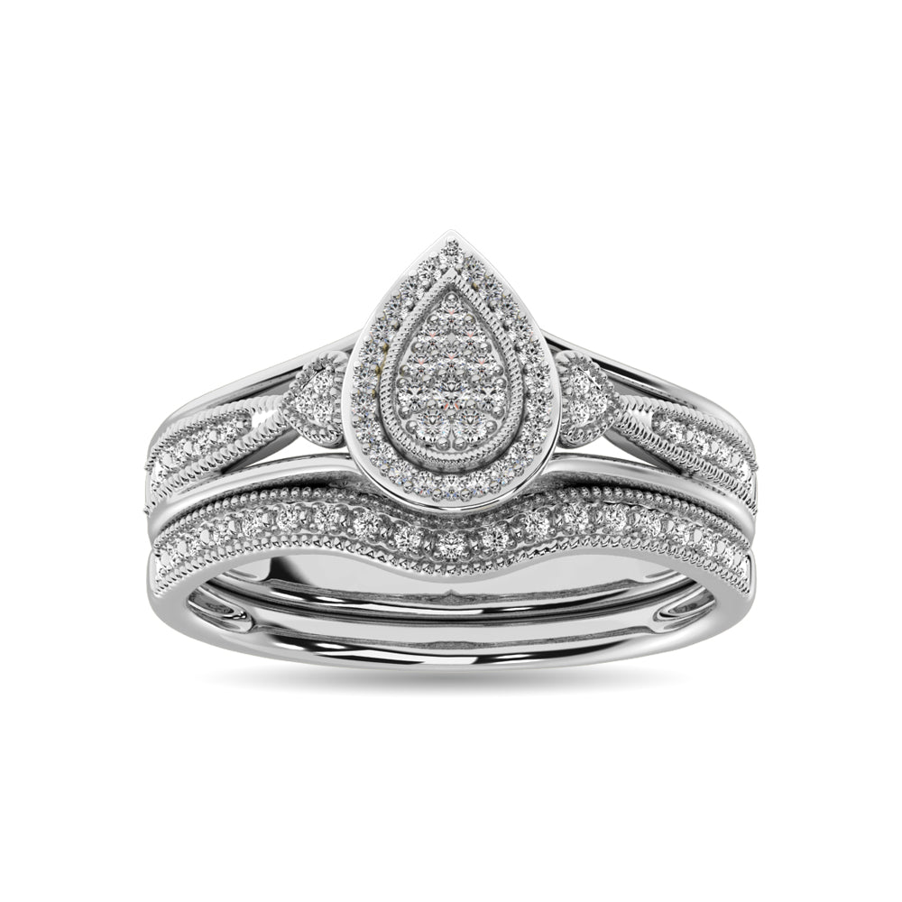Diamond Bridal Ring 1/6 Ct Tw In Round-Cut 10K In White Gold