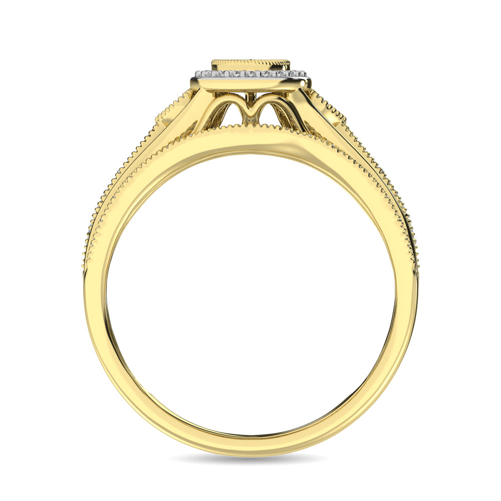Diamond Bridal Ring 1/6 ct tw in Round-cut 10K in Yellow Gold