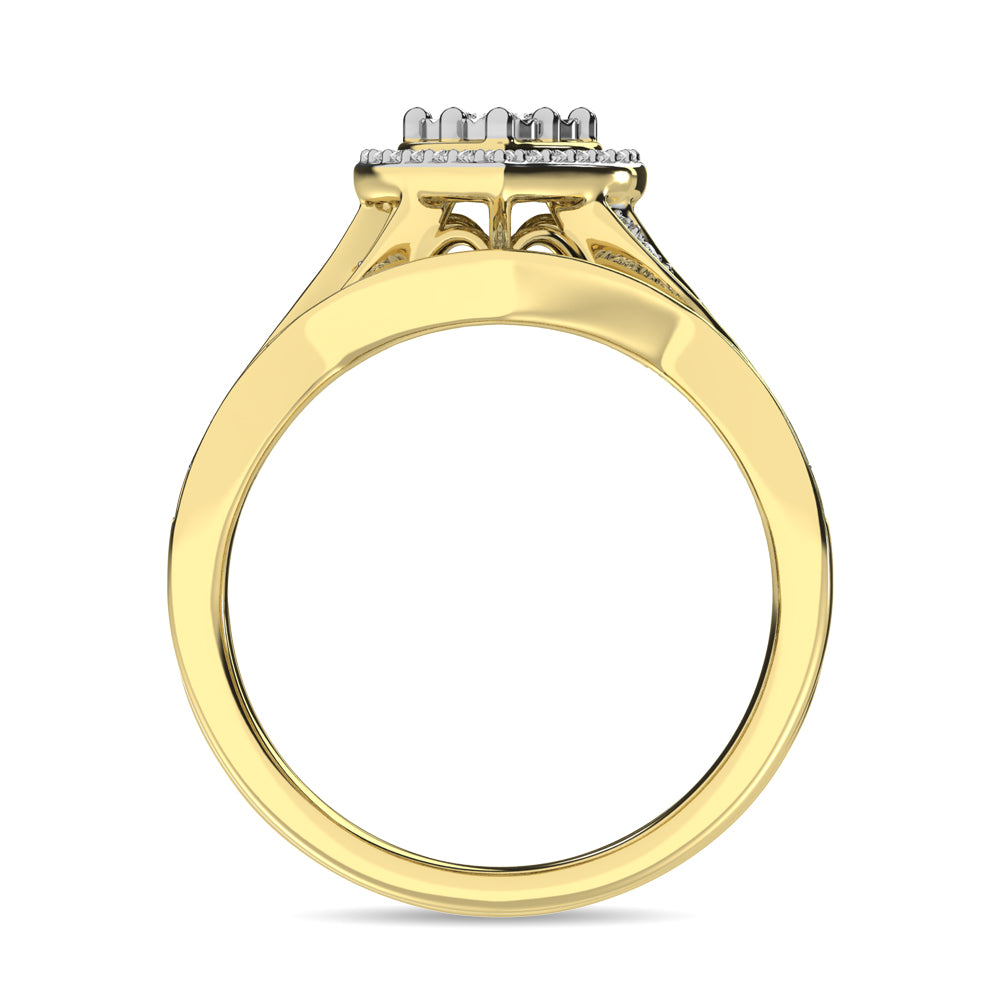 Diamond Bridal Ring 1/5 Ct Tw In Round-Cut 10K In Yellow Gold