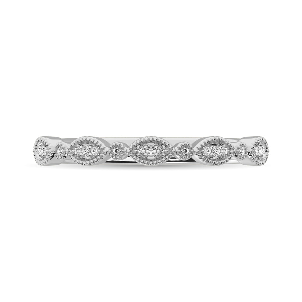 Diamond 1/50 Ct Tw Stackable Band In Sterling Silver