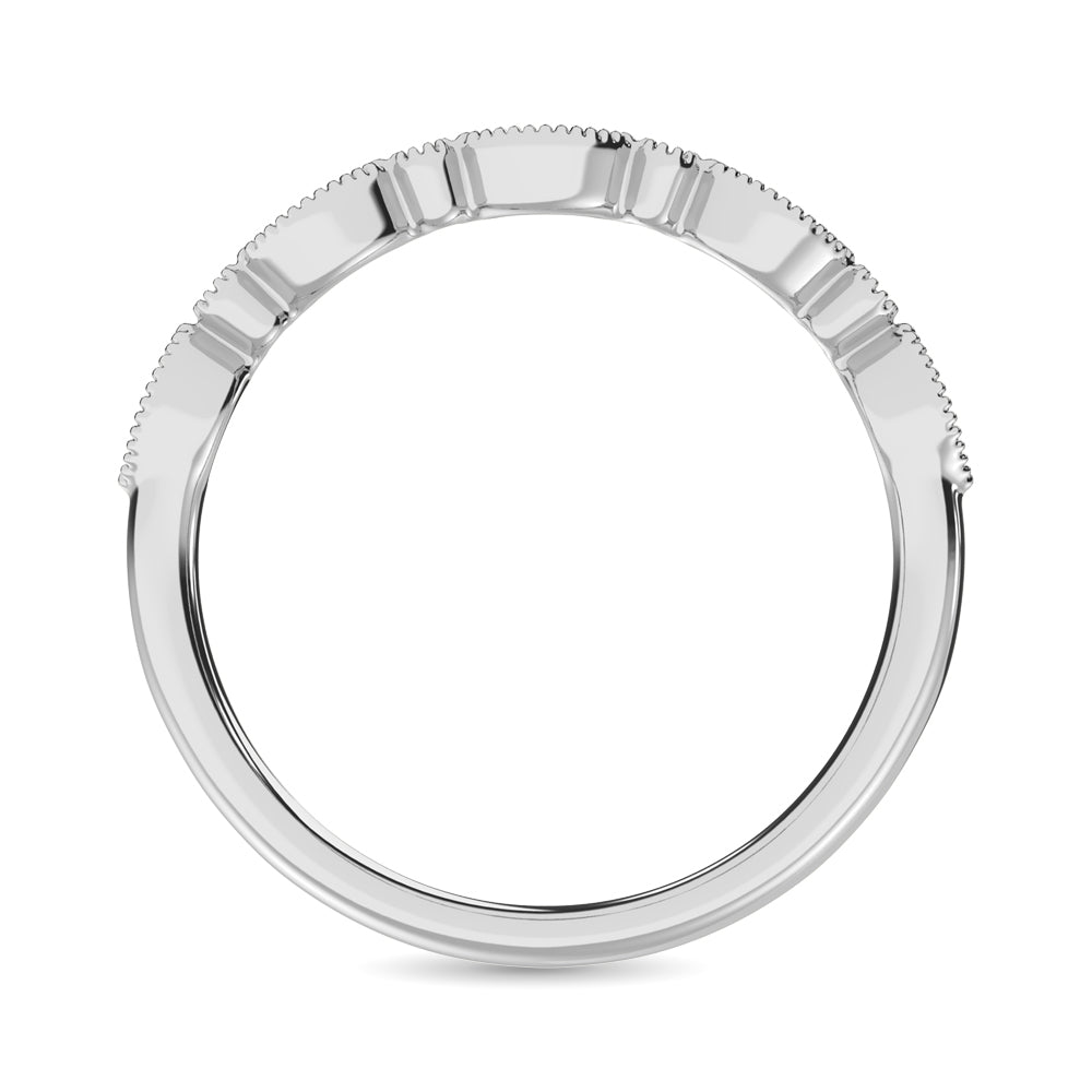 Diamond 1/50 Ct Tw Stackable Band In Sterling Silver