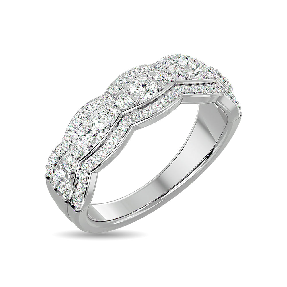Diamond 7/8 Ct Tw Fashion Band In 14K White Gold