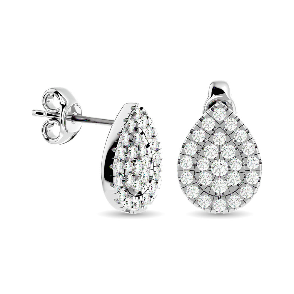 Diamond 1/3 Ct Tw Fashion Earrings In 10K White Gold