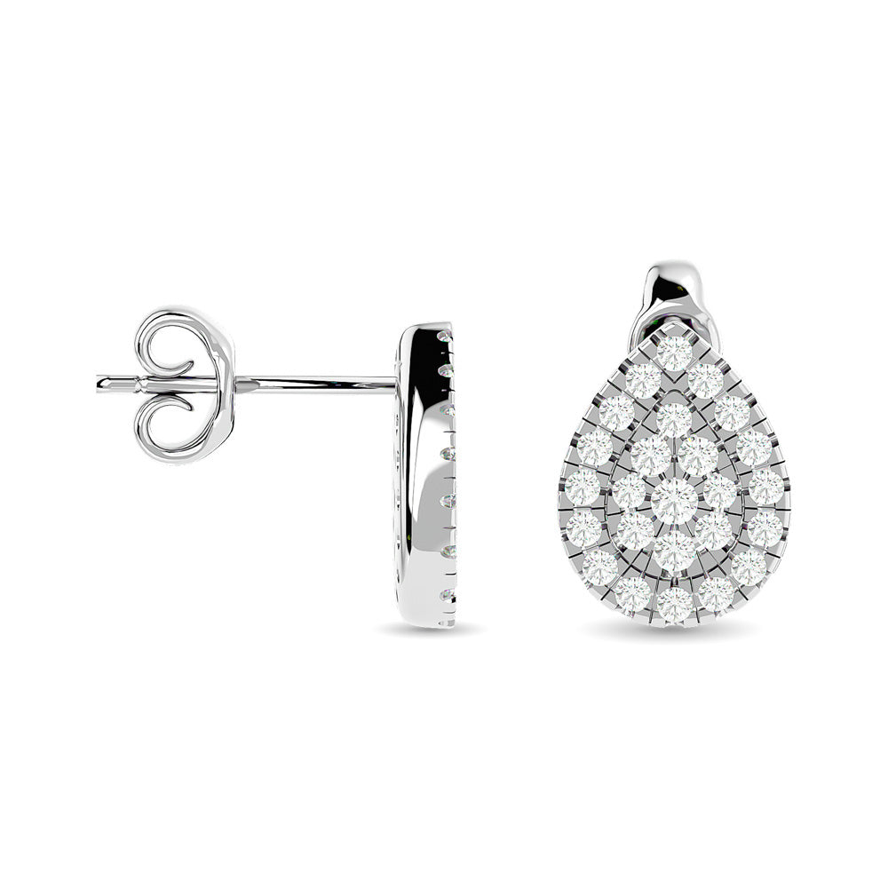 Diamond 1/3 ct tw Fashion Earrings in 10K White Gold