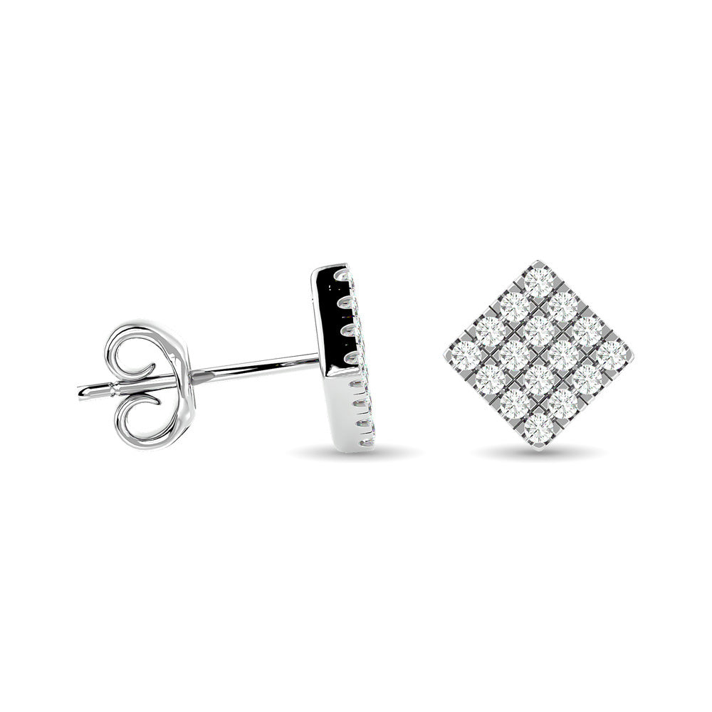 Diamond 1/3 Ct Tw Fashion Earrings In 10K White Gold