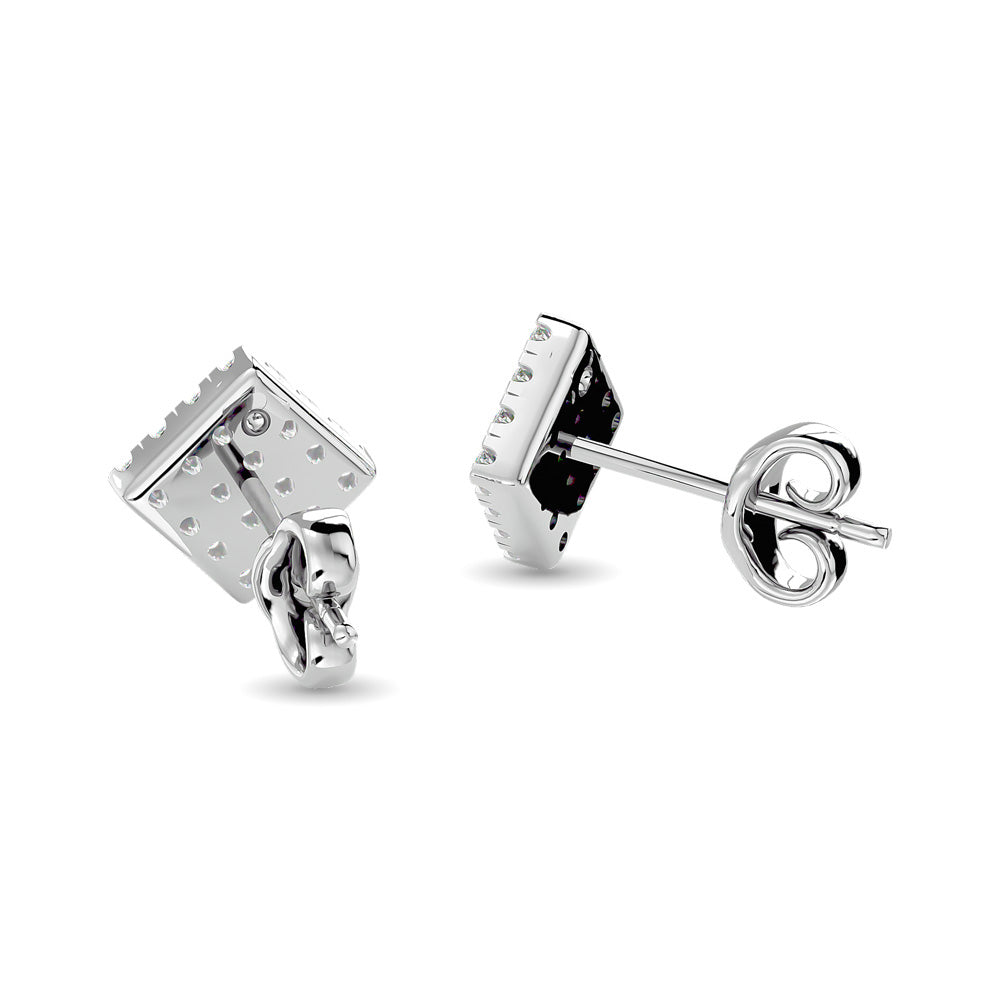 Diamond 1/3 Ct Tw Fashion Earrings In 10K White Gold