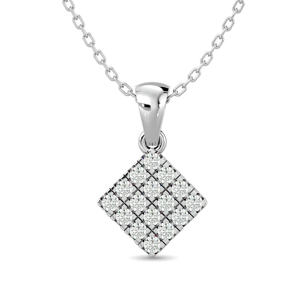 Diamond 1/5 Ct Tw Fashion Pendant In 10K White Gold