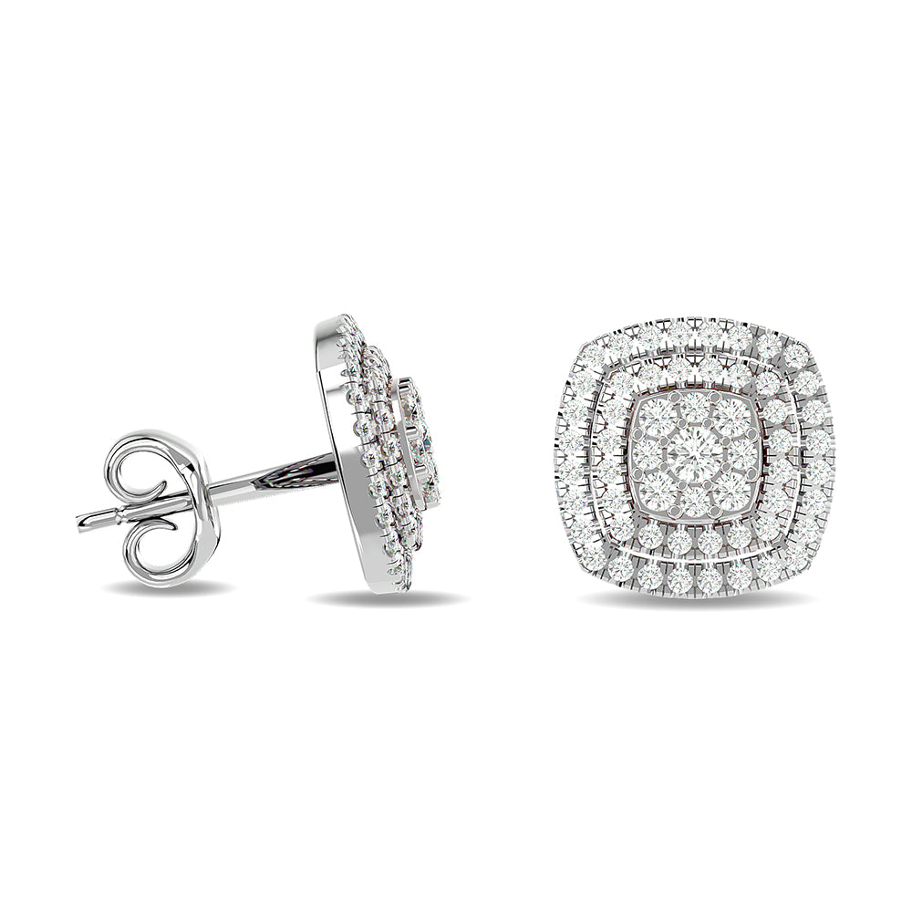 Diamond 5/8 Ct Tw Fashion Earrings In 10K White Gold